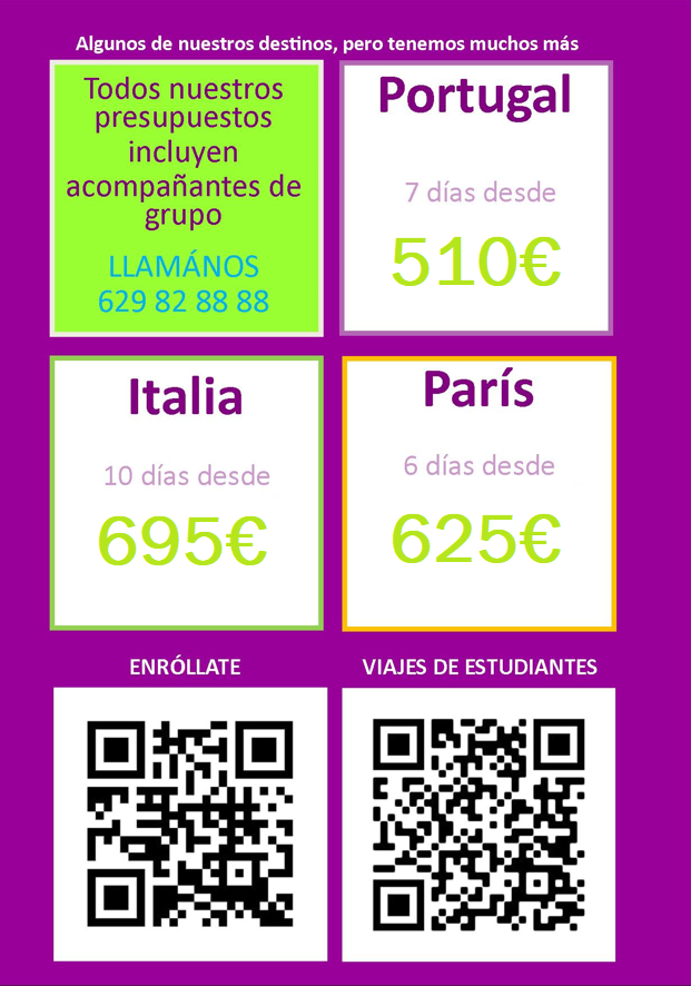 Precios viaje de estudiantes 2026